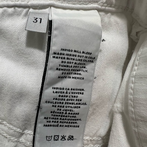 J BRAND Lela Mid Rise Destructed Pencil white Denim Skirt distressed look 31 - Picture 5 of 8